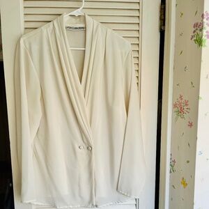 J. H. Collectibles Vintage Drape Front Dressy Blouse